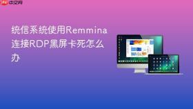 统信系统使用Remmina连接RDP黑屏卡死怎么办