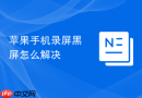 苹果手机录屏黑屏怎么解决