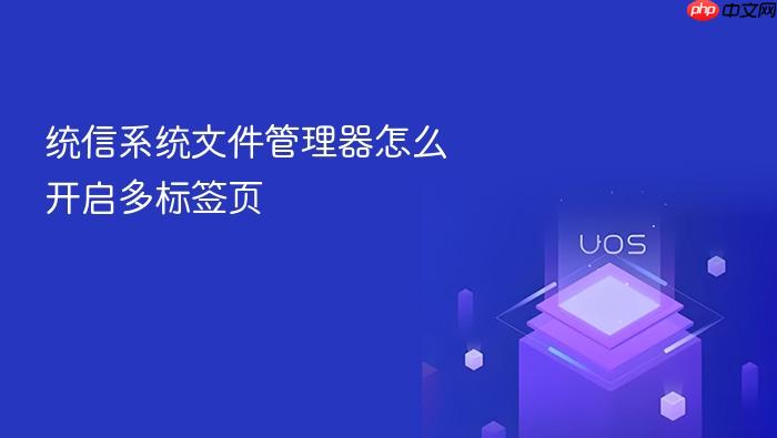 统信系统文件管理器怎么开启多标签页