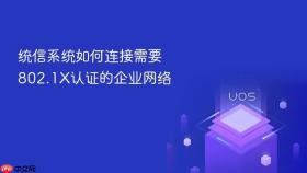 统信系统如何连接需要802.1x认证的企业网络