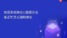 统信系统弹出u盘提示设备正忙怎么强制弹出