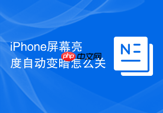 iphone屏幕亮度自动变暗怎么关