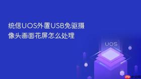 统信uos外置usb免驱摄像头画面花屏怎么处理