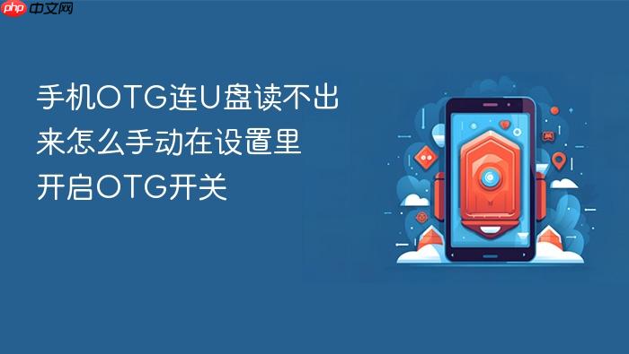 手机otg连u盘读不出来怎么手动在设置里开启otg开关