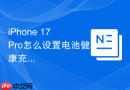 iPhone 17 Pro怎么设置电池健康充电上限