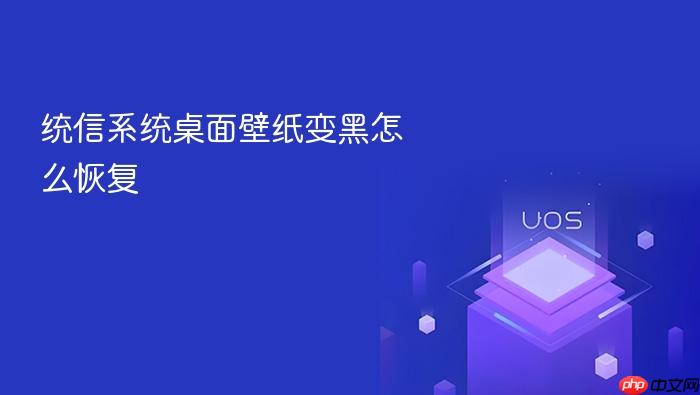 统信系统桌面壁纸变黑怎么恢复