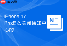 iPhone 17 Pro怎么关闭通知中心的摘要预览