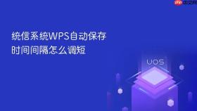 统信系统WPS自动保存时间间隔怎么调短