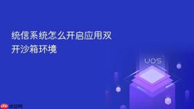 统信系统怎么开启应用双开沙箱环境