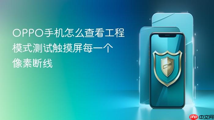 oppo手机怎么查看工程模式测试触摸屏每一个像素断线