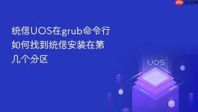 统信uos在grub命令行如何找到统信安装在第几个分区