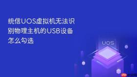 统信UOS虚拟机无法识别物理主机的USB设备怎么勾选