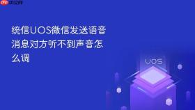 统信UOS微信发送语音消息对方听不到声音怎么调