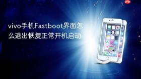vivo手机Fastboot界面怎么退出恢复正常开机启动