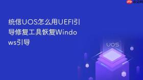 统信UOS怎么用UEFI引导修复工具恢复Windows引导