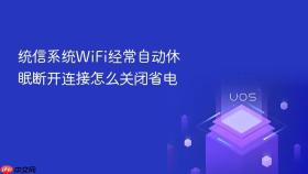 统信系统wifi经常自动休眠断开连接怎么关闭省电