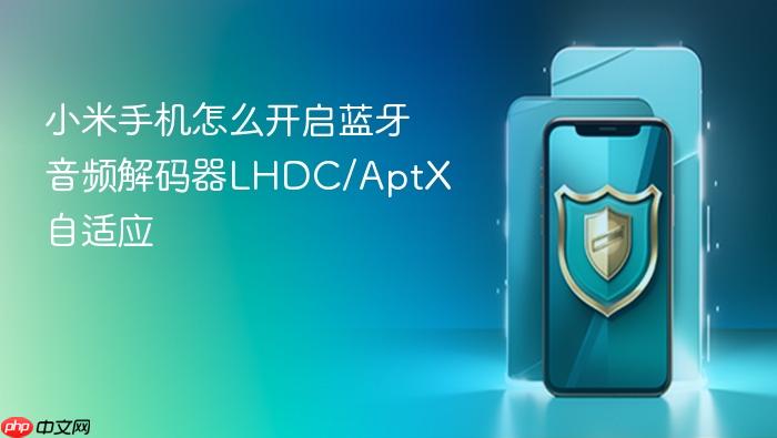 小米手机怎么开启蓝牙音频解码器lhdc/aptx自适应