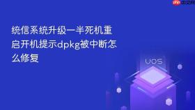 统信系统升级一半死机重启开机提示dpkg被中断怎么修复