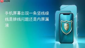 手机屏幕出现一条竖线绿线是排线问题还是内屏漏液