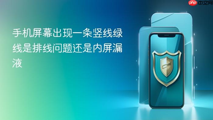 手机屏幕出现一条竖线绿线是排线问题还是内屏漏液