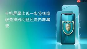 手机屏幕出现一条竖线绿线是排线问题还是内屏漏液
