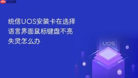 统信uos安装卡在选择语言界面鼠标键盘不亮失灵怎么办