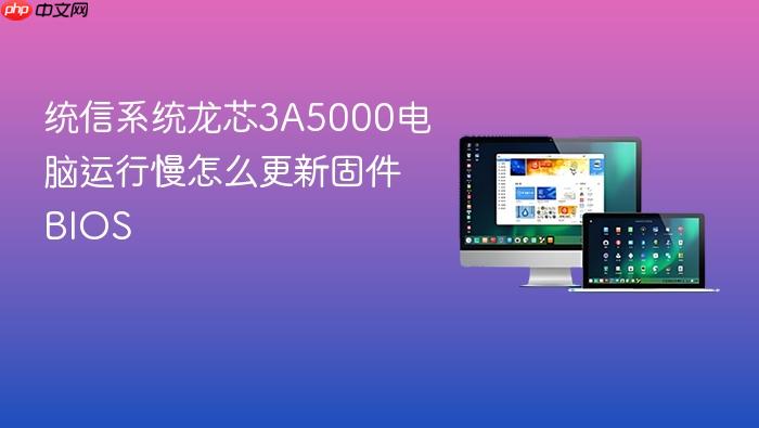 统信系统龙芯3a5000电脑运行慢怎么更新固件bios