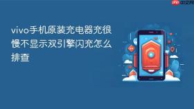 vivo手机原装充电器充很慢不显示双引擎闪充怎么排查