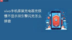 vivo手机原装充电器充很慢不显示双引擎闪充怎么排查