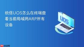 统信uos怎么在终端查看当前局域网arp所有设备
