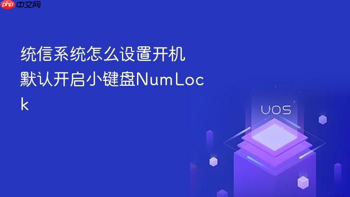 统信系统怎么设置开机默认开启小键盘numlock