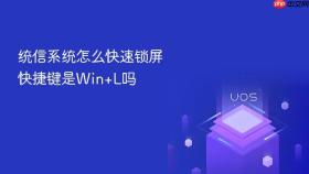 统信系统怎么快速锁屏快捷键是win+l吗