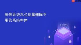 统信系统怎么批量删除不用的系统字体