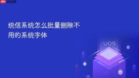 统信系统怎么批量删除不用的系统字体