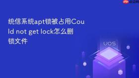 统信系统apt锁被占用Could not get lock怎么删锁文件