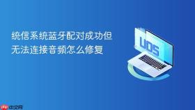 统信系统蓝牙配对成功但无法连接音频怎么修复