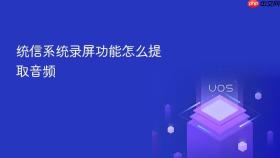 统信系统录屏功能怎么提取音频
