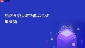 统信系统录屏功能怎么提取音频