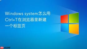 Windows system怎么用Ctrl+T在浏览器里新建一个标签页