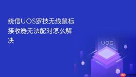 统信uos罗技无线鼠标接收器无法配对怎么解决