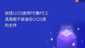 统信uos使用pe微pe工具箱能不能备份uos里的文件