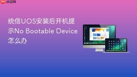 统信UOS安装后开机提示No Bootable Device怎么办