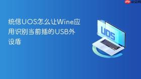 统信uos怎么让wine应用识别当前插的usb外设盾