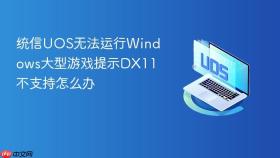 统信uos无法运行windows大型游戏提示dx11不支持怎么办
