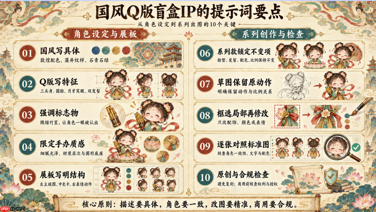 国风盲盒怎么做出辨识度?2026年国风Q版盲盒IP设计AI生图工具推荐及实战教程 - php中文网