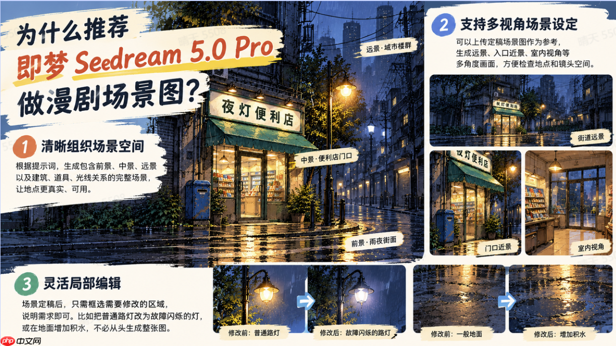 2026年漫剧场景图生成教程及AI工具推荐：各处场景的画风怎么保持统一？ - php中文网