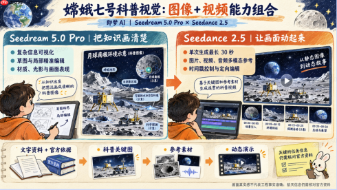 从科普海报到30秒视频！嫦娥七号科普视觉AI生图工具推荐，附完整提示词 - php中文网