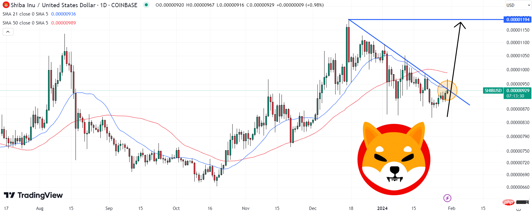 Shiba Inu (SHIB) Price Chart