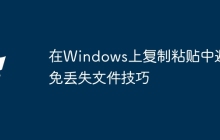 在Windows上复制粘贴中避免丢失文件技巧