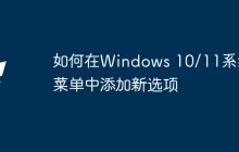 如何在Windows 10/11系统菜单中添加新选项